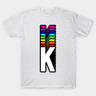 Rainbow Letter, K T-Shirt